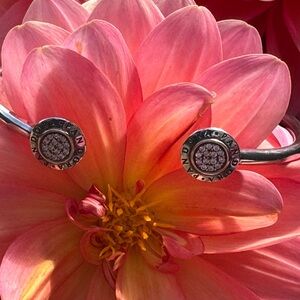 PANDORA signature two tone cuff bracelet